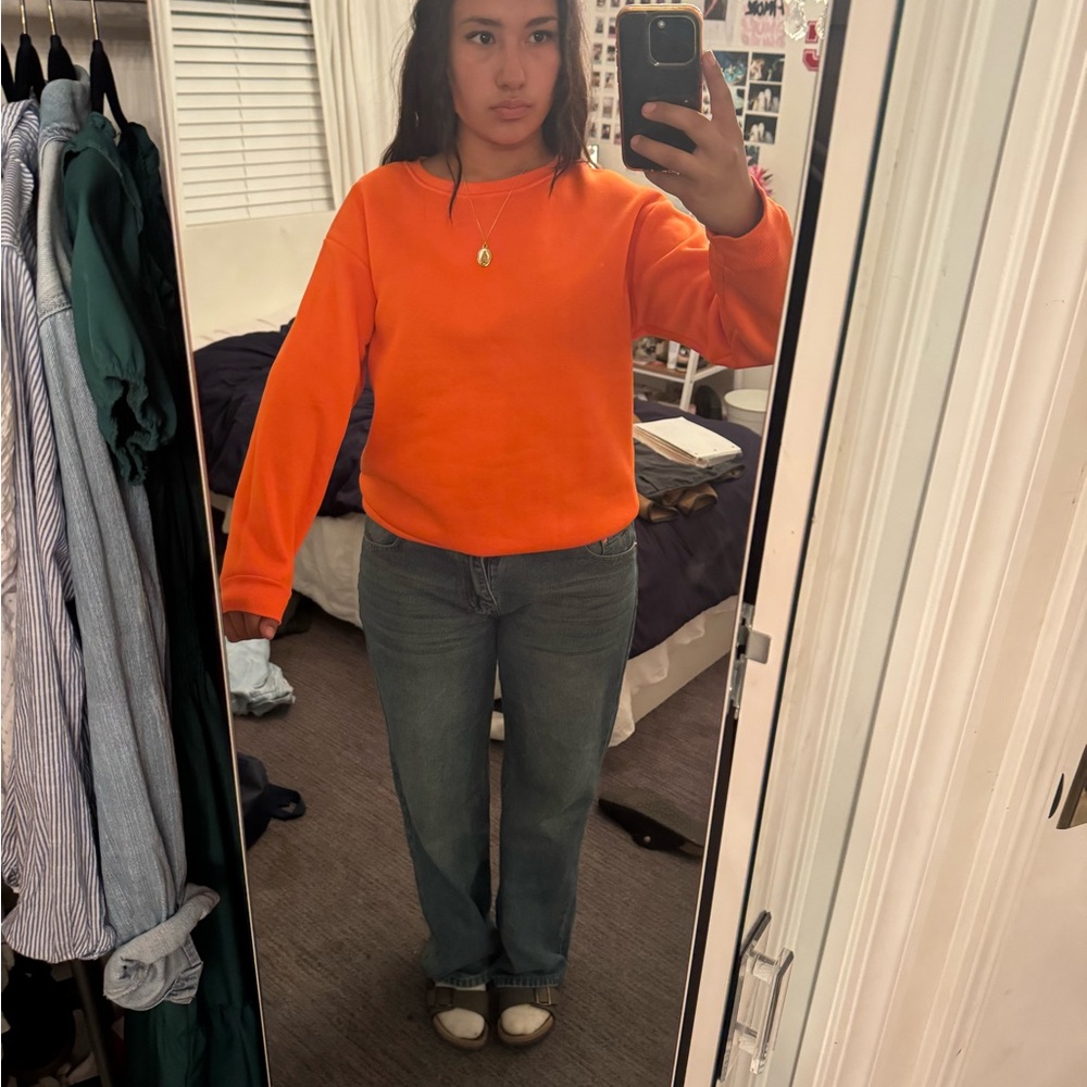 Bright Orange Sweatshirt